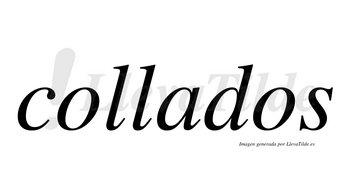 Collados no lleva tilde con vocal tónica en la «a»
