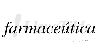 Farmaceútica lleva tilde con vocal tónica en la «u»