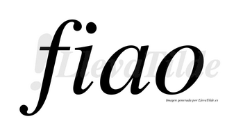 Fiao no lleva tilde con vocal tónica en la «a»