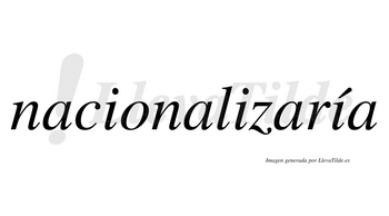 Nacionalizaría  lleva tilde con vocal tónica en la tercera «i»