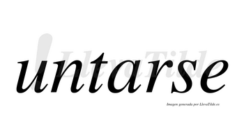 Untarse  no lleva tilde con vocal tónica en la «a»
