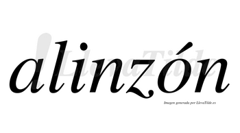 Alinzón  lleva tilde con vocal tónica en la «o»
