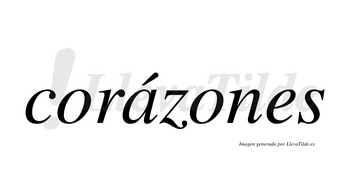 Corázones lleva tilde con vocal tónica en la «a»