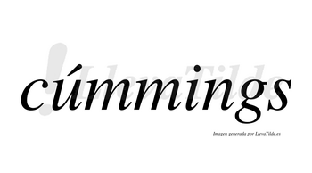 Cúmmings  lleva tilde con vocal tónica en la «u»