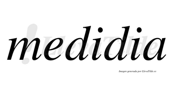 Medidia no lleva tilde con vocal tónica en la primera «i»