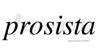 Prosista no lleva tilde con vocal tónica en la «i»