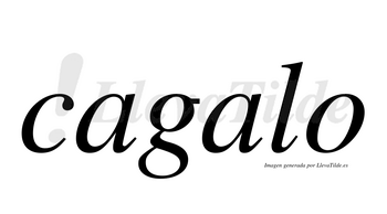 Cagalo  no lleva tilde con vocal tónica en la segunda «a»