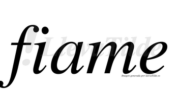 Fiame  no lleva tilde con vocal tónica en la «a»