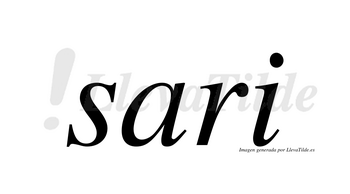 Sari  no lleva tilde con vocal tónica en la «a»