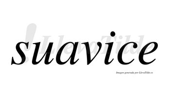 Suavice  no lleva tilde con vocal tónica en la «i»