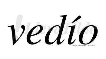 Vedío  lleva tilde con vocal tónica en la «i»