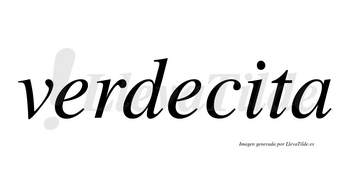 Verdecita no lleva tilde con vocal tónica en la «i»