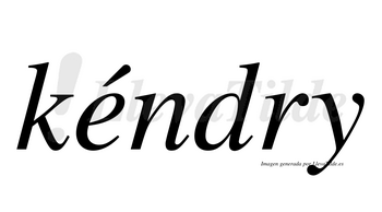 Kéndry  lleva tilde con vocal tónica en la «e»