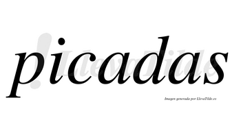 Picadas  no lleva tilde con vocal tónica en la primera «a»