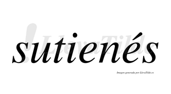 Sutienés lleva tilde con vocal tónica en la segunda «e»
