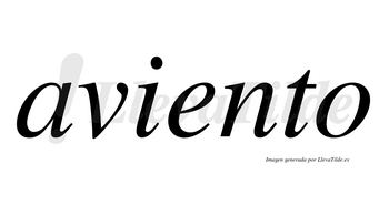 Aviento no lleva tilde con vocal tónica en la «e»