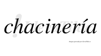 Chacinería  lleva tilde con vocal tónica en la segunda «i»