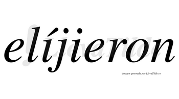 Elíjieron lleva tilde con vocal tónica en la primera «i»