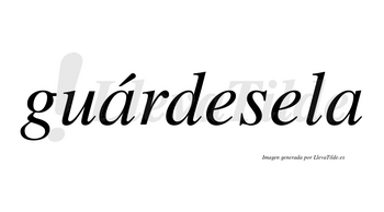 Guárdesela  lleva tilde con vocal tónica en la primera «a»