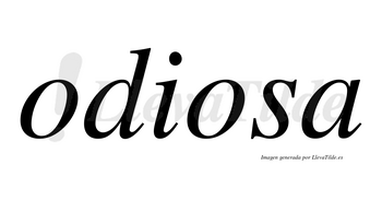 Odiosa no lleva tilde con vocal tónica en la segunda «o»