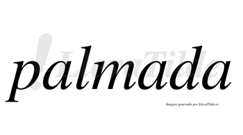 Palmada  no lleva tilde con vocal tónica en la segunda «a»
