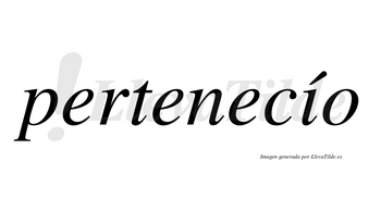 Pertenecío lleva tilde con vocal tónica en la «i»