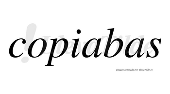 Copiabas no lleva tilde con vocal tónica en la primera «a»