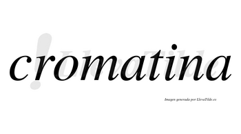 Cromatina no lleva tilde con vocal tónica en la «i»