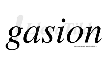 Gasion no lleva tilde con vocal tónica en la «a»