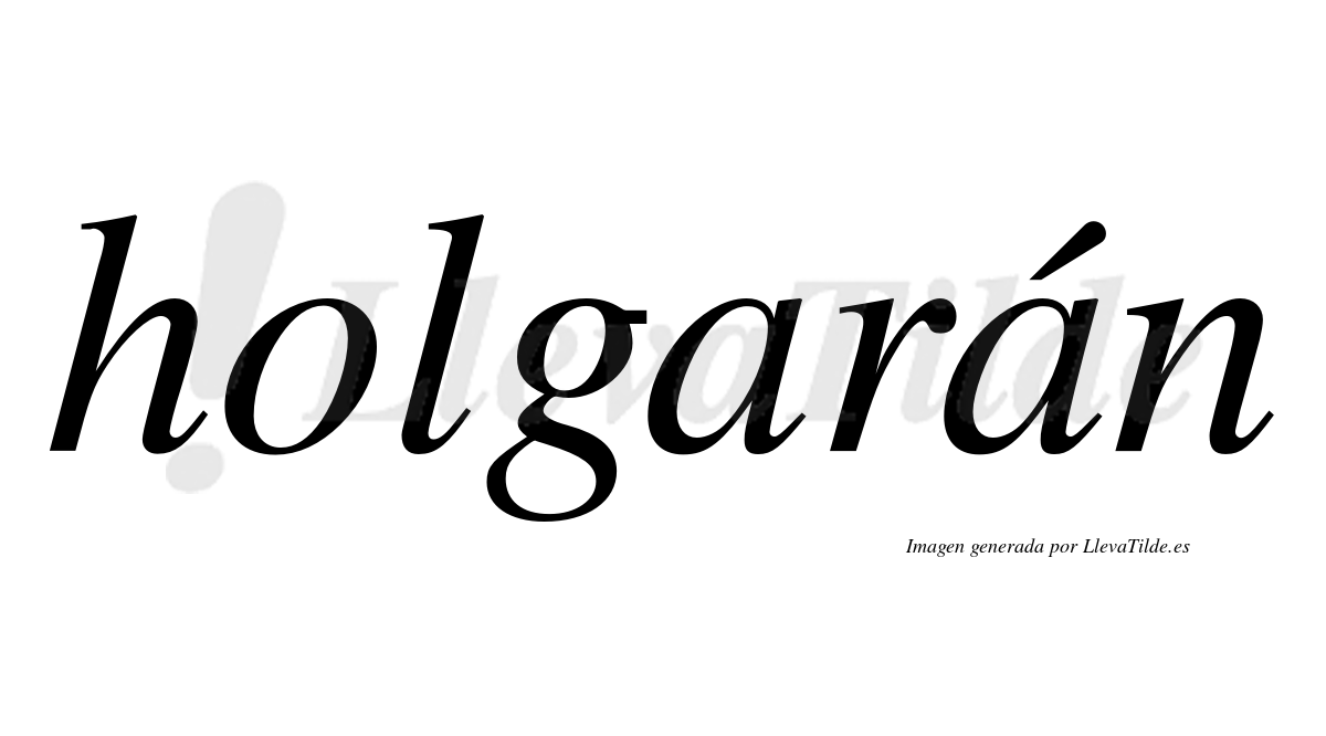 Holgarán  lleva tilde con vocal tónica en la segunda "a"