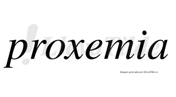 Proxemia no lleva tilde con vocal tónica en la «e»