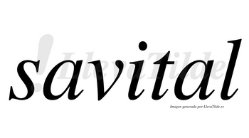 Savital  no lleva tilde con vocal tónica en la segunda «a»