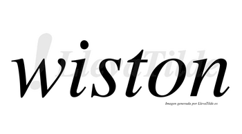 Wiston  no lleva tilde con vocal tónica en la «i»