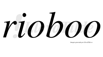 Rioboo no lleva tilde con vocal tónica en la segunda «o»