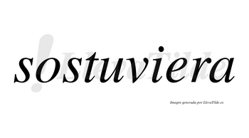 Sostuviera  no lleva tilde con vocal tónica en la «e»