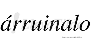 Árruinalo lleva tilde con vocal tónica en la primera «a»