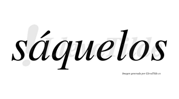 Sáquelos  lleva tilde con vocal tónica en la «a»