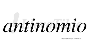 Antinomio  no lleva tilde con vocal tónica en la primera «o»