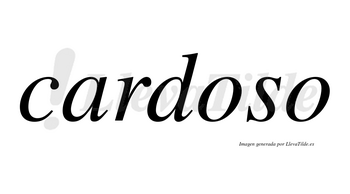 Cardoso  no lleva tilde con vocal tónica en la primera «o»