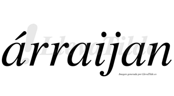 Árraijan  lleva tilde con vocal tónica en la primera «a»