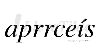 Aprrceís lleva tilde con vocal tónica en la «i»