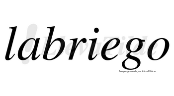 Labriego  no lleva tilde con vocal tónica en la «e»