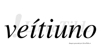 Veítiuno  lleva tilde con vocal tónica en la primera «i»