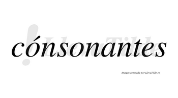 Cónsonantes lleva tilde con vocal tónica en la primera «o»