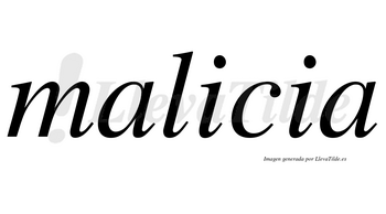 Malicia  no lleva tilde con vocal tónica en la primera «i»