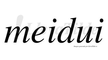 Meidui  no lleva tilde con vocal tónica en la «e»