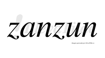 Zanzun no lleva tilde con vocal tónica en la «a»