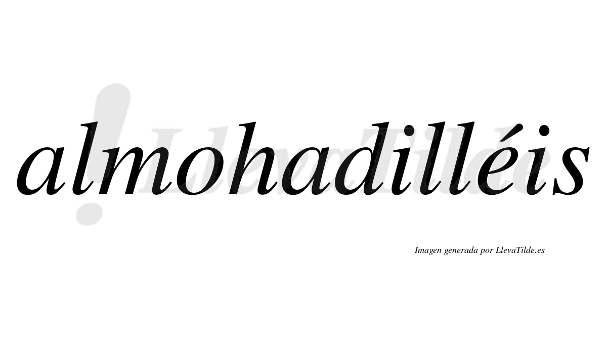 Almohadilléis  lleva tilde con vocal tónica en la "e"