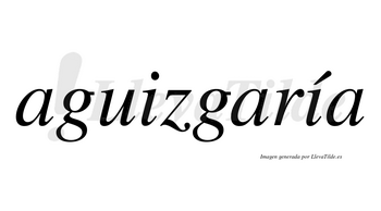 Aguizgaría  lleva tilde con vocal tónica en la segunda «i»