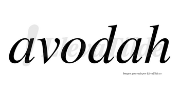 Avodah no lleva tilde con vocal tónica en la segunda «a»